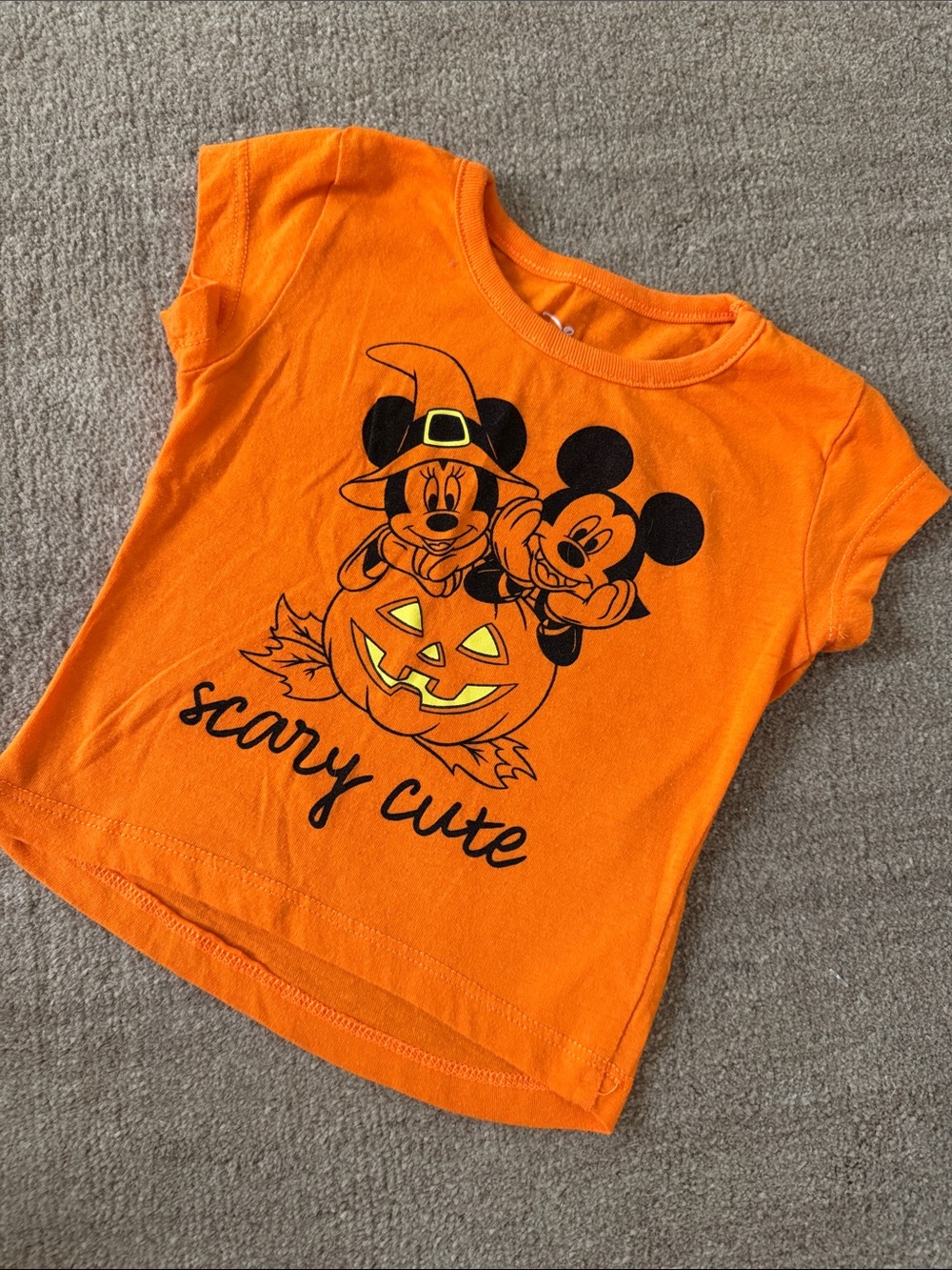 12M-18M Disney Halloween Minnie Mickey 'Scary Cute' Tee